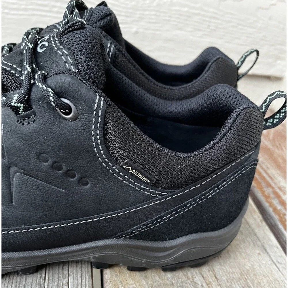 ECCO Ulterra Gore-Tex Low Men's 42 US 8-8.5 Outdoor Hiking Shoes - Black Leather